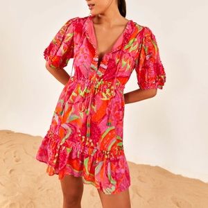Farm Rio Fruit Brush Mini Dress